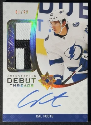 2021 Ultimate Collection Debut Threads Auto/99 Cal Foote RPA Rookie TB Lighting - Image 1 of 3