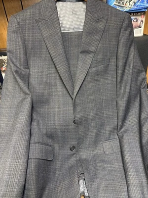 Traje Zanetti Lavorazione Sartoriale Lana Para Hombre 40L Chaqueta 34L Pantalones GRIS Azul Foto 1 de 4