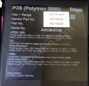 Drager P3S (Polytron 3000) 8316635 H2S 50 ppm scatola aperta - Foto 1 di 3