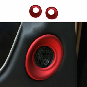 For Honda CRV CR-V 2017-2021 Red Rear Door Treble Speaker Frame Trim 2PCS - Picture 1 of 6