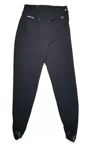 Vintage Obermeyer Womens Black Wool High Rise Snow Ski Pants Size 8 Waist 25 - Picture 1 of 7