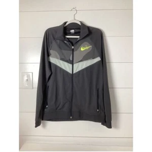 Nike schwarz grau Aufwärmjacke Herren Größe Large durchgehender Reißverschluss RN 56323 CA05553 - Bild 1 von 9
