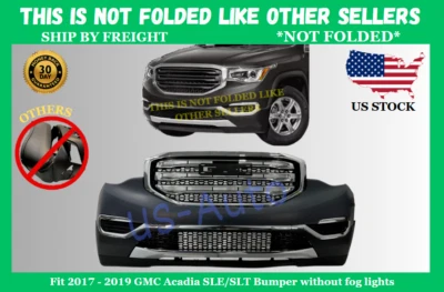 Fit 2017 - 2019 GMC Acadia SLE SLT Front Complete Bumper Assembly w/o fog lights Foto 1 de 4