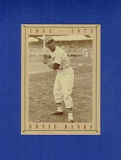 ERNIE BANKS, Chicago Cubs Greats | Old Style Beer 1992 commemorative card EX/NMa