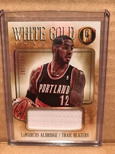 2014 Gold Standard LaMarcus Aldridge White Gold Threads Blazers 191/199 - Picture 1 of 2