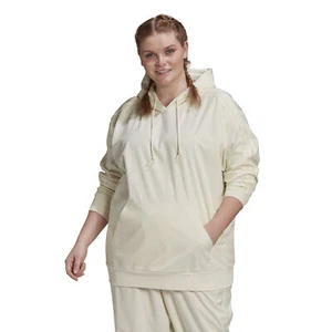 Adidas Women's Plus Size Velvet Corduroy Hoodie, Color Options - Picture 1 of 7