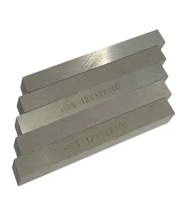 5 x 12 mm Vierkant Werkzeugstahl 100 mm lang HSS Werkzeugstahl x 5 Stück (Güte 6532) RDGTOOLS - Bild 1 von 1