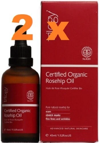 2 x Óleo de Rosa Mosqueta Orgânico Certificado Trilogy 45ml - feito na Nova Zelândia - Imagem 1 de 1