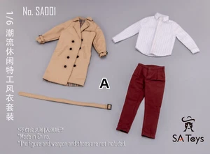 SA Toys 1:6 Trendy Casual Agent Trench Coat 3 Color SAT-001 ABD in USA - Picture 1 of 62