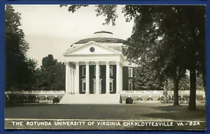 The Rotunda University of Virginia Charlottesville VA Echtfoto Postkarte RPPC - Bild 1 von 2
