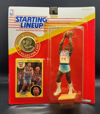1991 Derrick Coleman Starting Lineup NETS NBA SLU - Image 1 of 2