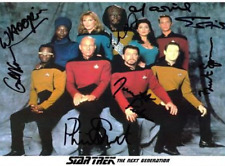 Star Trek the Next Generation Cast Signed Autographed Photo Poster Memorabilia