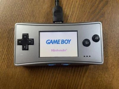 Nintendo Game Boy Micro Silver OXY-001 - With Battery - Tested Working Japan GBA - Image 1 of 4