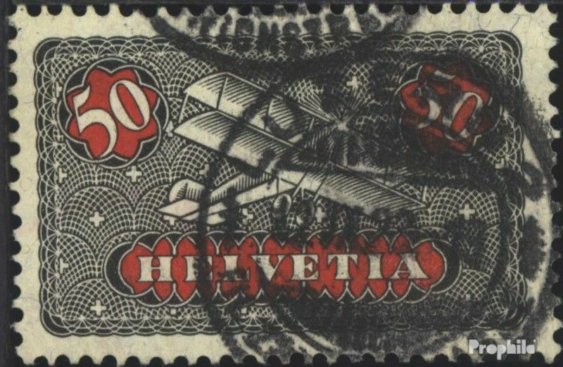 Suiza 184x ordinaria papel, color antracita con fijasellos 1923 Correo aéreo - Imagen 1 de 1