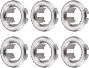 6 Pack Sink Overflow Ring Brushed Nickel Bathroom Kitchen Sink Basin Trim Overfl - Picture 1 of 3