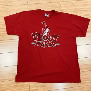 Mike Trout 27 Angels Promotional Trout Farm T-Shirt Men’s XL - Picture 1 of 3