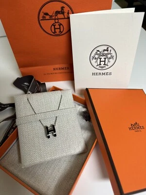 Hermes Pop H Necklace Black Enamel Silver Pendant Necklace - Image 1 of 3