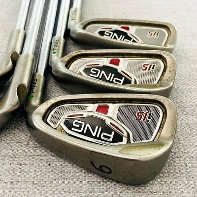 PING i15 Green-Dot Single Iron. Sold Separately. Regular Flex Steel # 13678 - Image 1 of 4