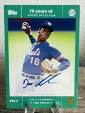 Dwight Gooden Green Auto /50 Mets 2022 Topps Rookie of the Year 75th Anniversary