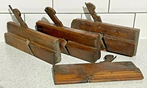 4 ANTIKE HOLZSCHREINEREI FORMFLUGZEUGE MARKIERT H. HARVEY SAMMLERWERKZEUGE - Bild 1 von 3