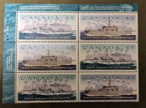 Canada 🍁 1998 Naval Vessels Corvette  #1762-3 UL Block Set of 3 Pairs 45¢ MNH - Picture 1 of 1