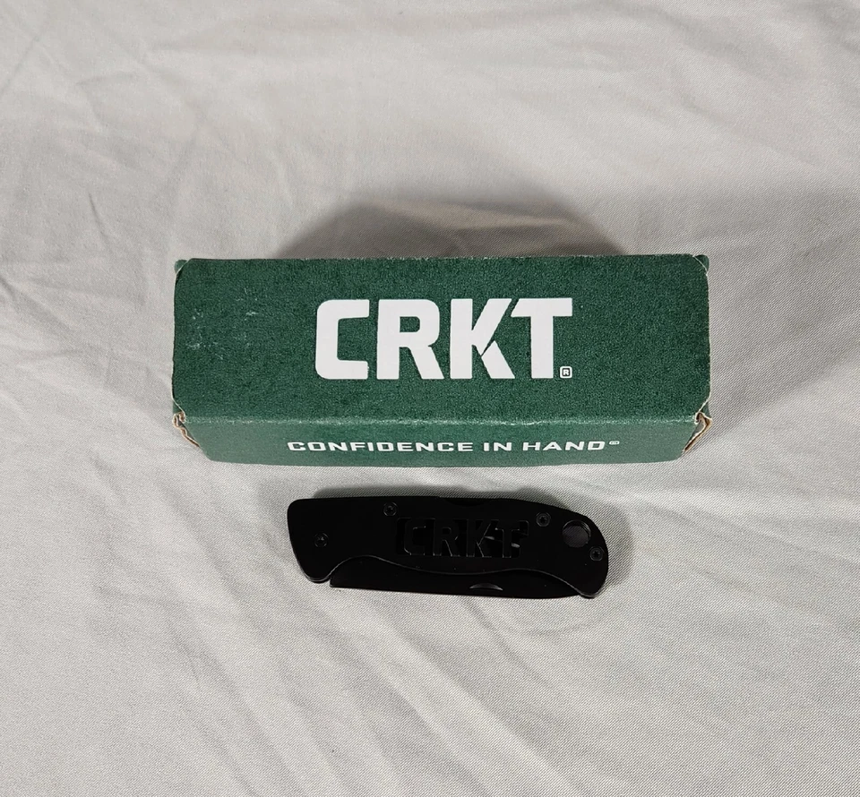 CRKT 6425 Lockback Black Folding Pocket Knife Compact