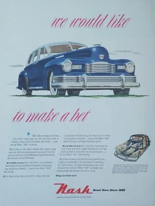 Anuncio impreso Nash Motors 1949 vintage. Nos gustaría hacer una apuesta - Imagen 1 de 1
