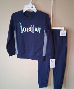 Air Jordan Jumpman Nike Jogger Set 6 Boys Navy Blue - Picture 1 of 7