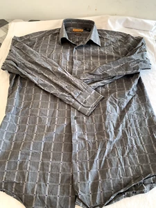 ENZO TOVAR Men'-Italy Grey Casual Button up Shirt With Long Sleeves XL - Picture 1 of 9