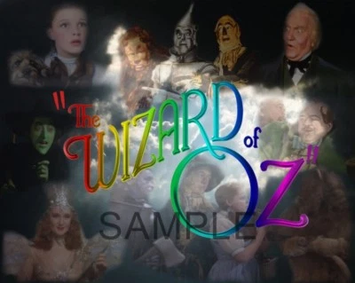 *El Mago de Oz Collage* - Bloque de edredón de arte de tela - 8"x10" - 100 % algodón 0035 Foto 1 de 4