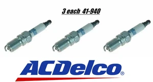 (3) AC Delco 41-940 Spark Plug Platinum Free Shipping 1992-2000 GM - Picture 1 of 5