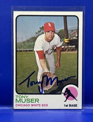Tony Muser Signed 1973 Topps #238 Rookie Card Chicago White Sox Autograph - Image 1 of 2
