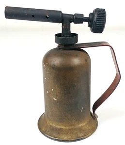 Brass Kerosene Torch 6" Tall Antique Bell Shape Man Cave Cool Patina RARE FD971 - Picture 1 of 9