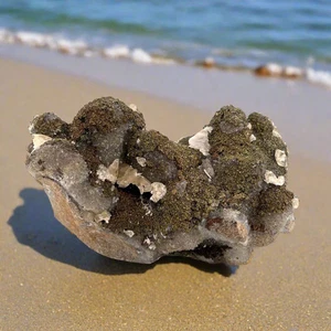 Irisierender Markasit, Dolomit & Calcit Probe, 746,5gr, Montana, USA - Bild 1 von 5