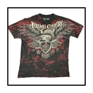 Xtreme Couture Tee Affliction Eagle Normandy Eagle Grunge Biker Tattoos MMA 2XL - Picture 1 of 8