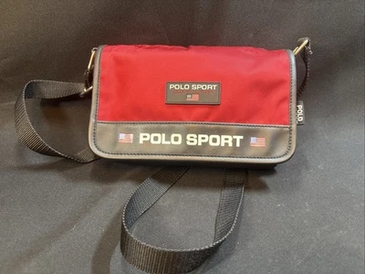 Vintage Polo Sport Ralph Lauren Red Crossbody Bag Messenger Shoulder Pouch EXCE - Image 1 of 4