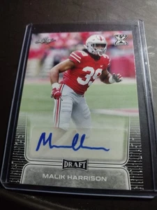 2020 Leaf Draft Malik Harrison Auto Ohio State Ravens Steelers - Picture 1 of 2