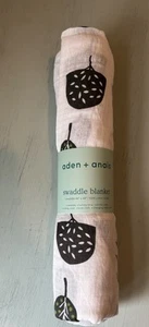 NWT Aden + Anais Swaddle Blanket Black White Trees Forest Muslin Cotton 44 x 44" - Picture 1 of 2