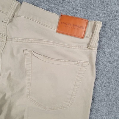 Lucky Brand 121 Jeans Mens 36x30 Slim Straight Khaki Stretch Denim Pants - Image 1 of 4