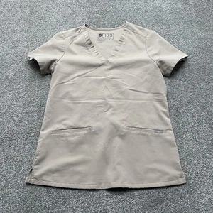 Figs Technical Collection Scrub Top Womens Small Short Sleeve Pockets Medical - Picture 1 of 9