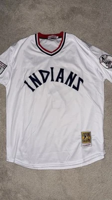 Kenny Lofton Cleveland Indians Adult L White Throwback Jersey - Image 1 of 4
