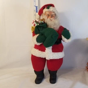 Christmas Santa Claus Poseable Stuffed  16" 1998 Original Box Holiday Creations - Picture 1 of 9