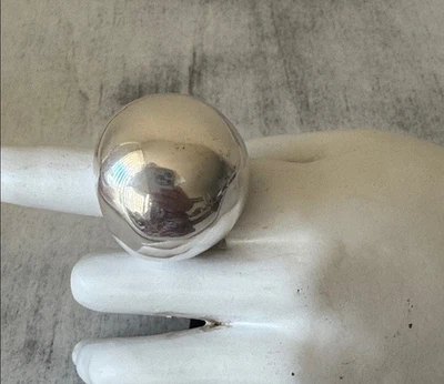 E&L Sterling Silver Bold Large Wide Electroform Statement Ring Israel Sz. 7 - Image 1 of 4