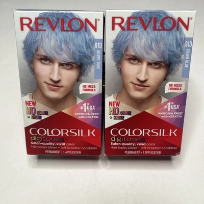 2 Revlon Colorsilk HD Color PLATA AZUL 91D Color de Cabello Permanente Foto 1 de 2