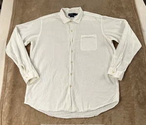 Polo Ralph Lauren Bonnard shirt Men size LARGE white Long Sleeve EUC - Picture 1 of 7