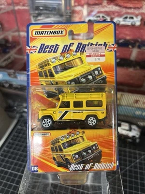 2008 Matchbox Best of British #8 Land Rover Defender 110 (Yellow) - Image 1 of 2