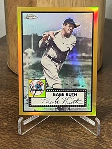 2009 Topps Chrome Gold Refractor Babe Ruth #1 New York Yankees - Picture 1 of 2