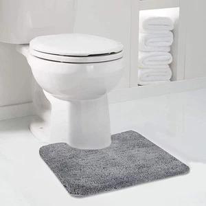 Walensee Bathroom Contour Rug (20x24 Grey) Non Slip Bath Mat for Water Absorb... - Picture 1 of 9