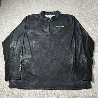 Huk 1/4 Zip Pullover Mens 3XL Camo Performance Fishing Long Sleeve Outdoors - Image 1 of 4