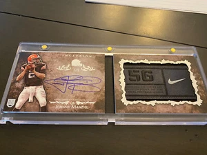 Johnny Manziel 2014 Topps Inception Nike Tag Book Auto 2/5 - Picture 1 of 4